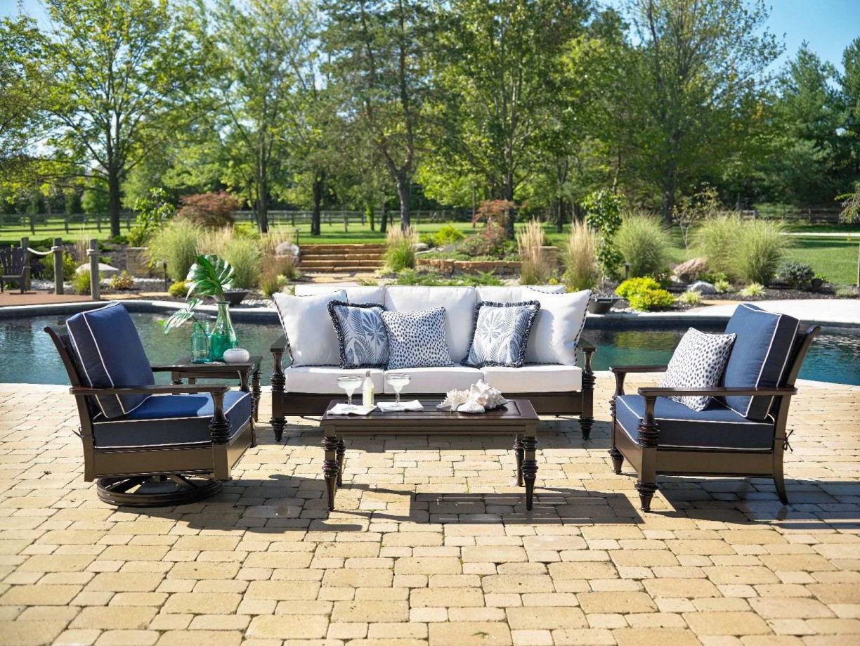 Plank Hide Co Grenada Outdoor Living Room Set In Spiced Rum